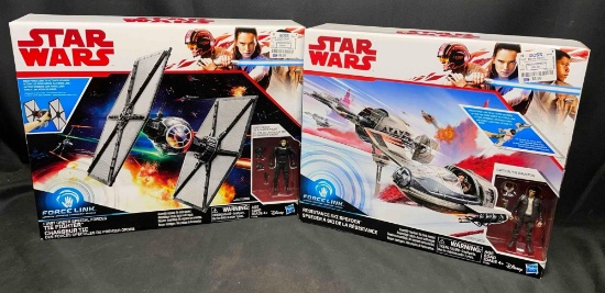 Star Wars First Order Special Forces TIE Fighter, Resistance Ski Speeder w/ Pilot Figures