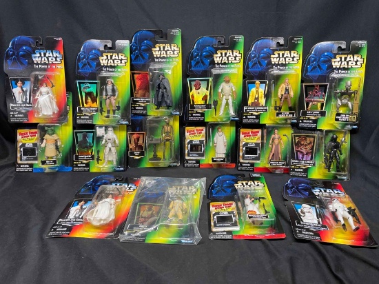 Lot of 16 Power Of The Force Action Figures