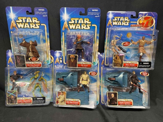 Attack of the Clones Deluxe Figures and Single Plo Koon, Obi Wan