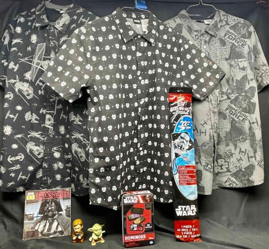 Star Wars Button Up Shirts, Darth Maul Cup Topper, Vintage Story Book, Wind up toys