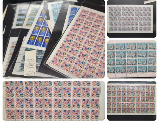 22 Sheets of 1950s-60s Japan Ryukyu Stamps