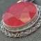 Hand crafted Silver 925 Kashmir Red Ruby gemstone pendant