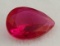 Pear cut .74ct red Ruby gemstone Beautiful stone