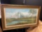 Very Large Framed Art 55.5 x 32 in. Snow Topped Mountain.