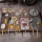 Vintage mirrors and brushes