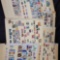 15 pages of Australian and French stamps 3 cent 5 cent