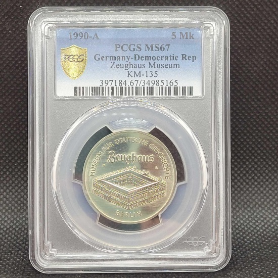 PCGS certified MS 67 1990 A Germany Democratic rep Zeughaus Museum km 1135 ms 67 rare