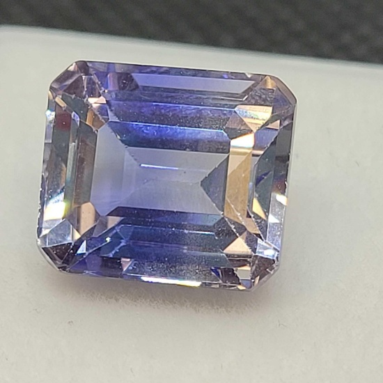 Emerald cut sky blue Sapphire gemstone Stunning 8.31ct