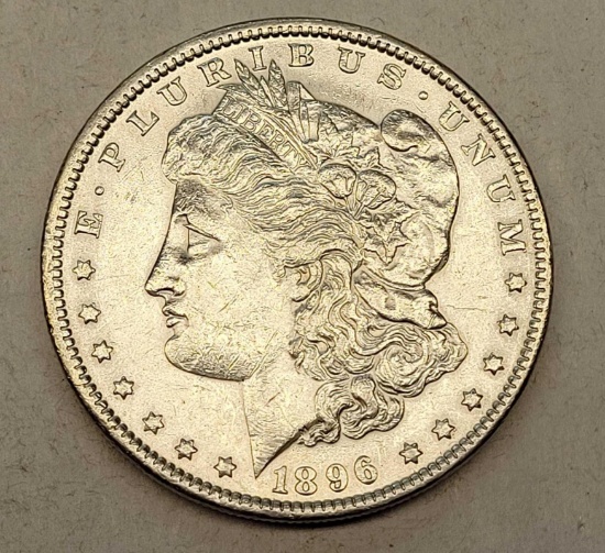 1896 Morgan silver dollar 90% silver MS+++ Frosty