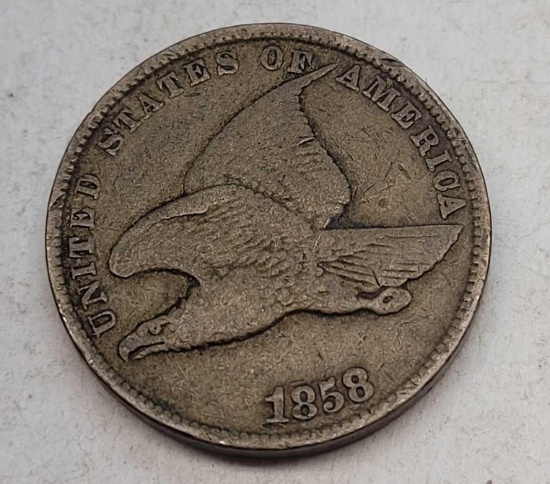 1858 United States One cent Flying Eagle