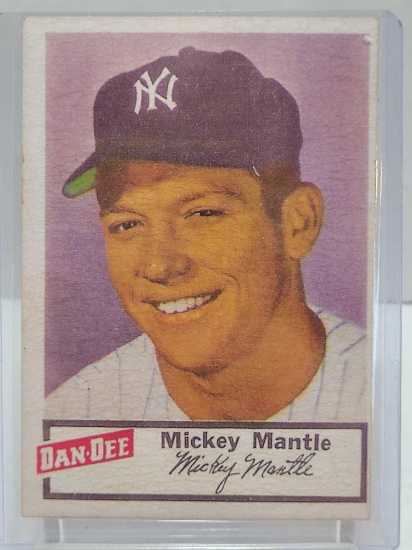 1954 Dan Dee Potato Chips Mickey Mantle Appears to be a Reprint