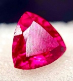 Stunning Trillion Cut Ruby 3.80ct Super Sparkly