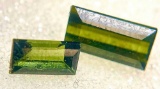 Dark Green Tourmaline Gemstones 1.18ct total