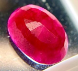 Amazingly Vivid Cherry Red Spinel Oval Cut Gemstone 4.75ct