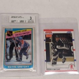 Wayne Gretzky Hockey cards Beckett 3 84-85 and Score 1990 All Star