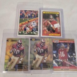 5 Joe Montana and Jerry Rice football cards