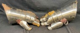 Medieval Style Hand Made Gauntlets. Metal and Leather