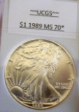 American silver eagle 1989 key date gem perfect with pl satin finish rare find