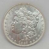 1887 Morgan silver dollar 90% silver Blazing Frosty