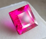 Beautiful square cut 8.37ct Pink Sapphire