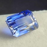 Emerald cut 6.80ct Blue Sapphire gemstone Stunning color Beauty