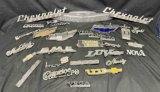 Assorted Automobile Car Trim Emblems. Chevrolet,Pinto, Vega, Nova more