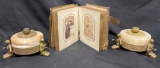 Onyx Art Deco Jewelry Boxes. Very Old Antique Photo Album