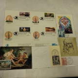 Stamp sheet from 89 Expo and French stamps