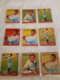 Babe Ruth baseball card lot of 9 cards appear to be reprints