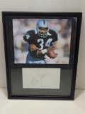 Framed Bo Jackson Signed Index Card