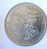 Morgan silver dollar 1880 p unc frosty luster proof dies rare vam premium coin