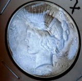 Peace silver dollar frosty bu+++ nice luster 1922