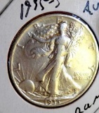 Walking Liberty Half 1935 s rare date au/bu high grade stunner nice coin