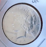 Peace silver dollar 1924 frosty white unc nice luster