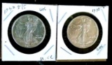 Walking Liberty Half lot of 2 au to unc beauties 1942 s/s ddr nice lot