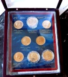 Presidential gold dollar mint set in collector box all gem bu 8 coins expensive set new