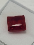 Stunning 8.72 Ct Red Princess Cut Ruby
