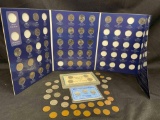 Coin Collection. Wartime Steel Cents, National Park Quarters, Wheat Pennies and mixed coins