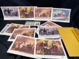 American History Artwork Unhinged Postage Stamps 9 sets