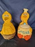 Vintage Big Bird Sesame Street Cookie Jar 2 Units