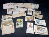 Large Lot of Assorted Stamped Postage Cards