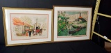 2 vintage art pieces numbered and signed