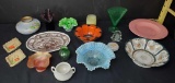 vintage candy ruffle top bowls decor plate vases and glassware