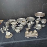 quadruple plate silver and pewter lot