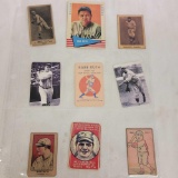 Babe Ruth Baseball card lot of 9 cards appear to be reprints