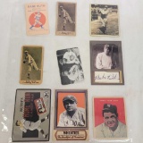 Babe Ruth Baseball card ot of 9 cards appear to be reprints