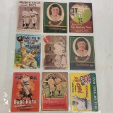lot of 9 Babe Ruth Baseball cards appear to be reprints