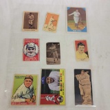 9 babe Ruth Baseball cards appear to be reprints