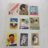 lou Gehrig lot of 9 cards appear to be reprints