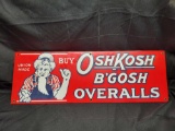 OshKosh BGosh overalls Porcelain on metal sign